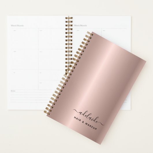 Hair Stylist Roos Gold Beauty Salon Makeup Artist Planner (Display)