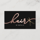 Hair Stylist Roos Gold Calligraphy Beauty Salon Visitekaartje (Voorkant)