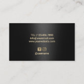 Hair Stylist Roos Gold Drips Zwart Beauty Salon Visitekaartje (Achterkant)