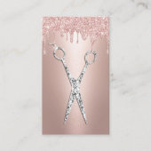 Hair Stylist Roos Gold Drives Diamond Scissor Salo Visitekaartje (Voorkant)