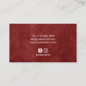 Hair Stylist Roos Gold Drives Red Velvet Salon Visitekaartje (Achterkant)