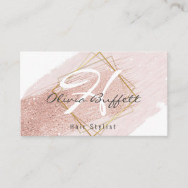 Hair Stylist Roos Gold Glitter Drift Beauty Salon Visitekaartje