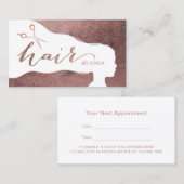 Hair Stylist Roos Gold Leaf Salon Appointes Afsprakenkaartje (Voorkant / Achterkant)