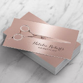 Hair Stylist Roos Gold Scissor Beauty Salon Visitekaartje