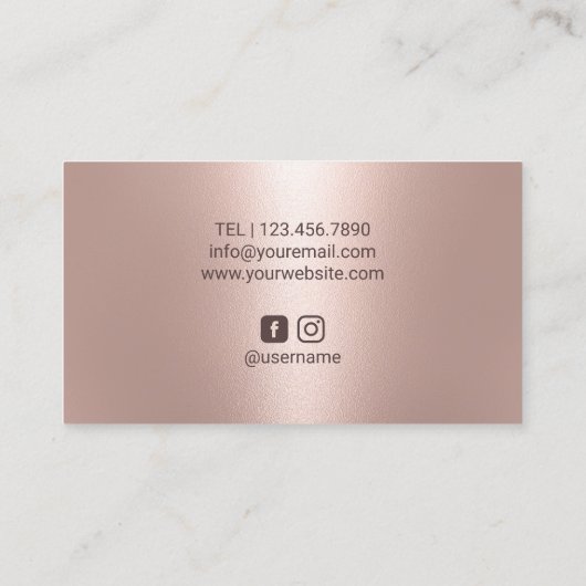 Hair Stylist Roos Gold Scissor Beauty Salon Visitekaartje (Achterkant)