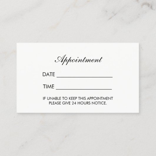 Hair Stylist Roos Gold Scissor Leopard Appointment Afsprakenkaartje (Achterkant)