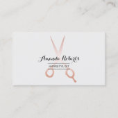 Hair Stylist Roos Gold Scissor Salon Minimalist Visitekaartje (Voorkant)