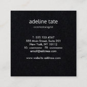 Hair Stylist Roos Gold Sequin Comb. Vierkante Visitekaartje (Achterkant)