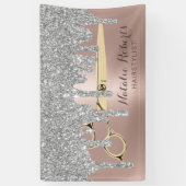 Hair Stylist Roos Gold Silver Drift Beauty Salon Spandoek (Verticaal)