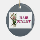 Hair Stylist Roos Keramisch Ornament (Links)