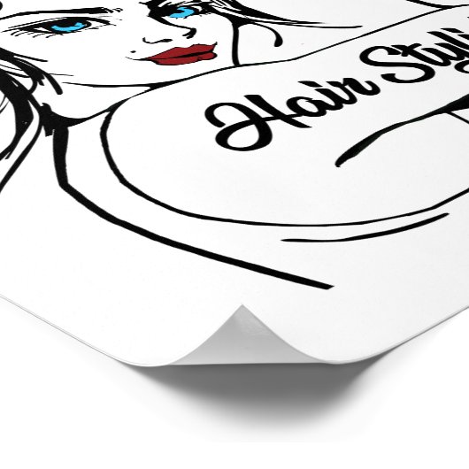 Hair Stylist Rosie The Riveter Leopard Cheetah Poster (Hoek)