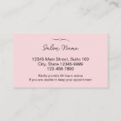 Hair Stylist Roze en Zwarte Naam Script Your Next Afsprakenkaartje (Achterkant)