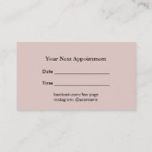 Hair Stylist Salon Appointment  Blush Pink Afsprakenkaartje (Achterkant)