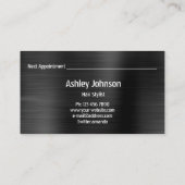 Hair Stylist Salon Black Gold Appointcard Visitekaartje (Achterkant)