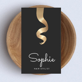 Hair Stylist Salon Blonde Ombre Curl Visitekaartje