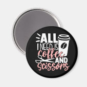 Hair Stylist Salon Coffee Barber Hairdresser Magneet (Voorkant / Achterkant)