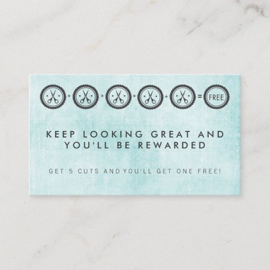Hair Stylist Salon Loyalty Program Kaarten (Voorkant)