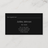 Hair Stylist Salon Marble Blue Appointment Card Visitekaartje (Achterkant)