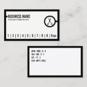 Hair Stylist Salon Minimale Border Loyalty Punch (Voorkant / Achterkant)