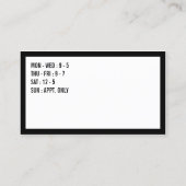 Hair Stylist Salon Minimale Border Loyalty Punch (Achterkant)