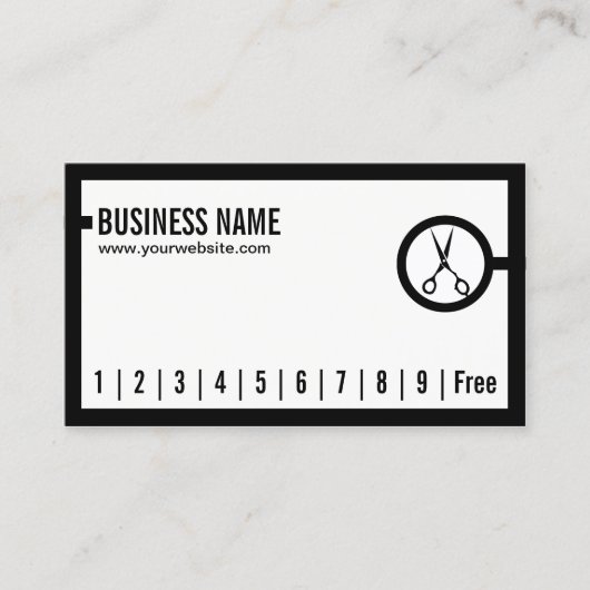 Hair Stylist Salon Minimale Border Loyalty Punch (Voorkant)