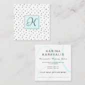 Hair Stylist Salon Monogram Appointkaarten Afsprakenkaartje (Voorkant / Achterkant)