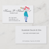Hair Stylist Salon Professional Red Head Afsprakenkaartje (Voorkant / Achterkant)