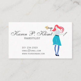 Hair Stylist Salon Professional Red Head Afsprakenkaartje