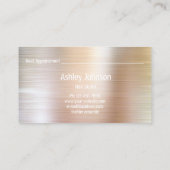 Hair Stylist Salon Roos Gold Appointment Card Visitekaartje (Achterkant)