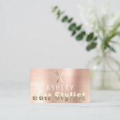 Hair Stylist Salon Roos Gold Appointment Card Visitekaartje (Staand voorkant)
