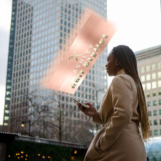 Hair Stylist Salon Roos Gold Appointment Card Visitekaartje