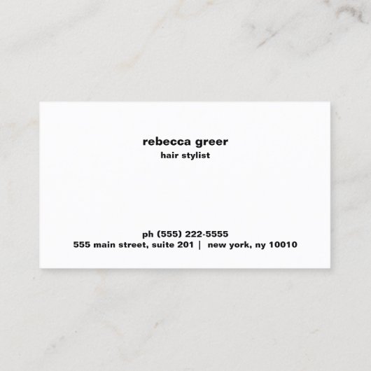 Hair Stylist Salon Roos Gold Faux Sequins Visitekaartje (Achterkant)