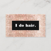 Hair Stylist Salon Roos Gold Faux Sequins Visitekaartje (Voorkant)