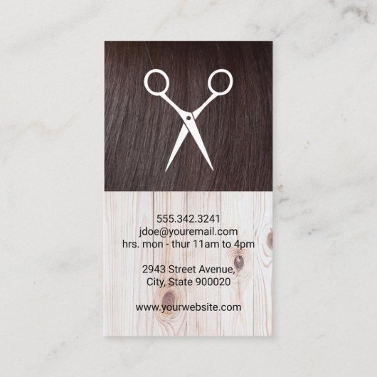 Hair Stylist | Salon Scissors Visitekaartje (Achterkant)