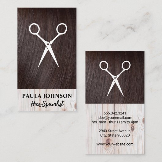 Hair Stylist | Salon Scissors Visitekaartje (Voorkant / Achterkant)
