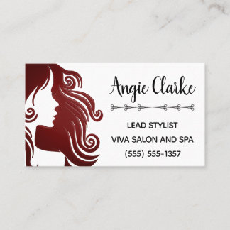 Hair Stylist Salon Silhouette Business/ Afsprakenkaartje