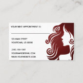 Hair Stylist Salon Silhouette Business/ Afsprakenkaartje (Achterkant)
