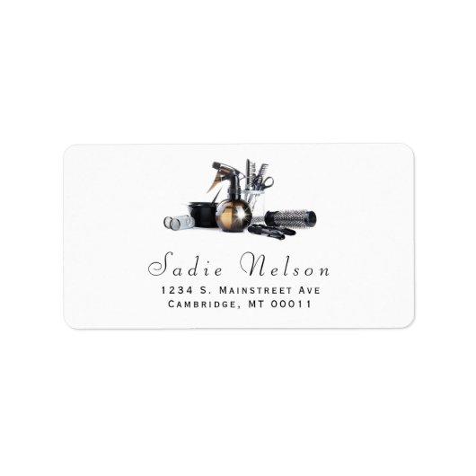 Hair stylist Salon Tools Beauty Business Etiket (Voorkant)