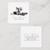 Hair stylist Salon Tools Beauty Vierkante Visitekaartje (Voorkant / Achterkant)