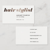 Hair Stylist Salon Visitekaartje (Voorkant / Achterkant)
