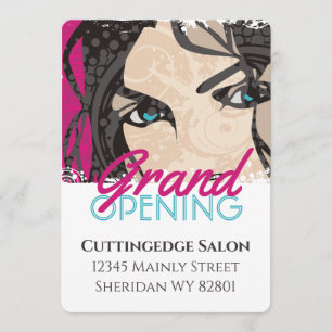 Hair stylist schoonheidssalon grote opening kaart