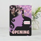 Hair stylist schoonheidssalon grote opening kaart (Staand voorkant)