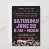 Hair stylist schoonheidssalon grote opening kaart (Achterkant)