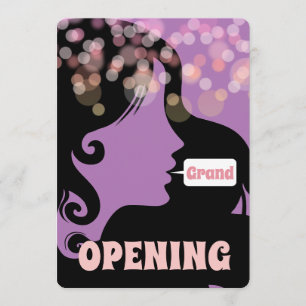 Hair stylist schoonheidssalon grote opening kaart