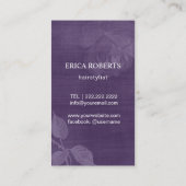 Hair Stylist  Scissor Botanisch Paars Visitekaartje (Achterkant)