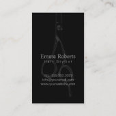 Hair Stylist  Scissor Elegant Black Visitekaartje (Achterkant)