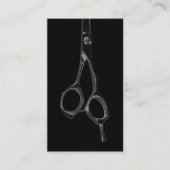 Hair Stylist  Scissor Elegant Black Visitekaartje (Voorkant)
