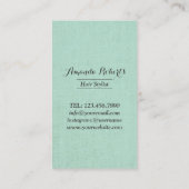 Hair Stylist Scissor & Feather Classy Linen Modern Visitekaartje (Achterkant)