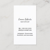 Hair Stylist  Scissor & Floral Rustic Visitekaartje (Achterkant)