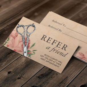 Hair Stylist  Scissor Floral Salon Referral